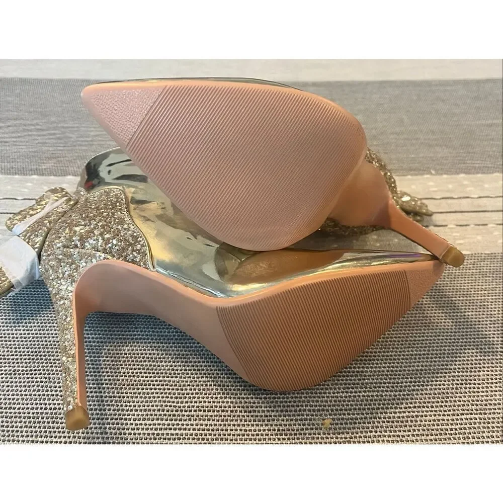 Findvell Ankle Boots Back Butterfly Sexy Pointed Toe Stiletto Booties